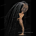 Outdoor decor bronze copper nude female girl lady statue fountain